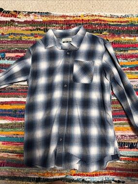 Magellan Outdoors Men's Blue and White Flannel